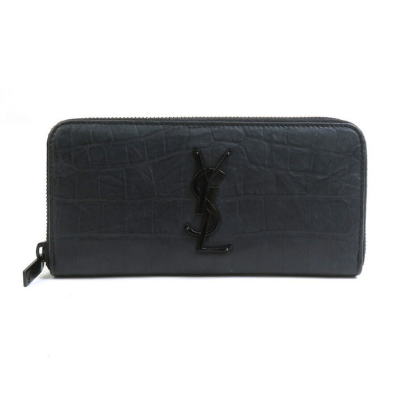 SAINT LAURENT Black Leather Wallet - Picture 1 of 5